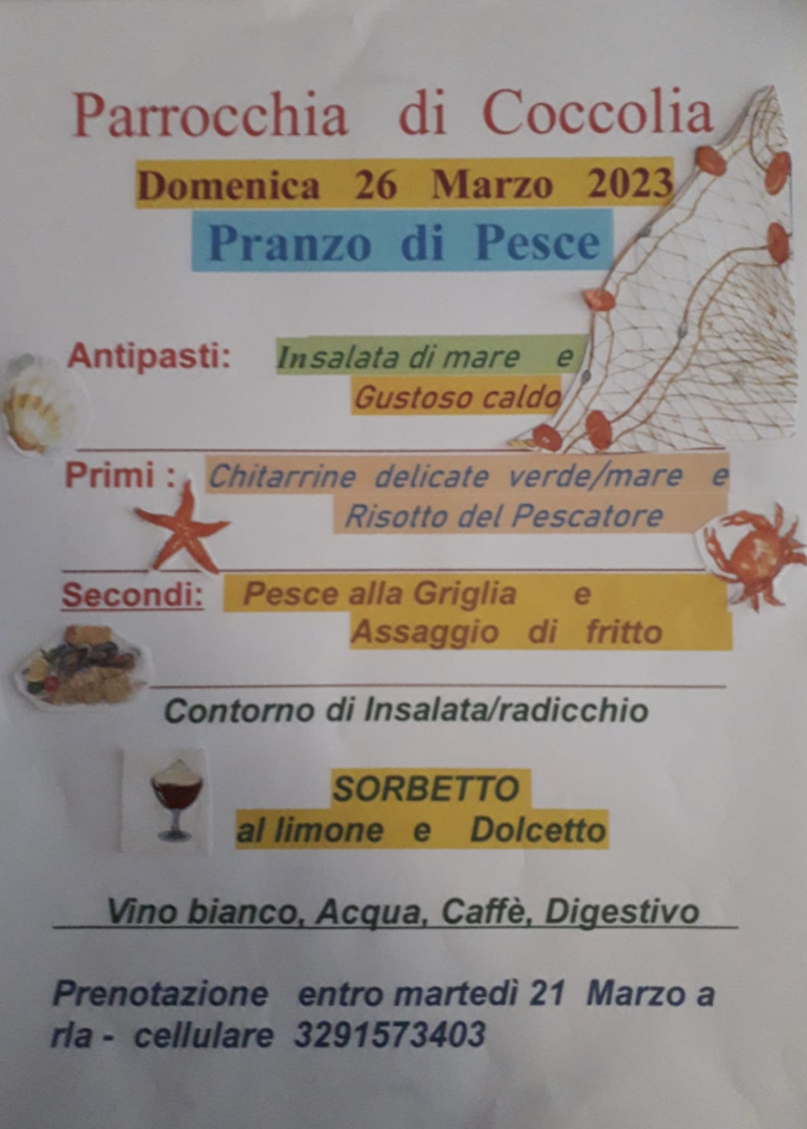 PRANZO COCCOLIA