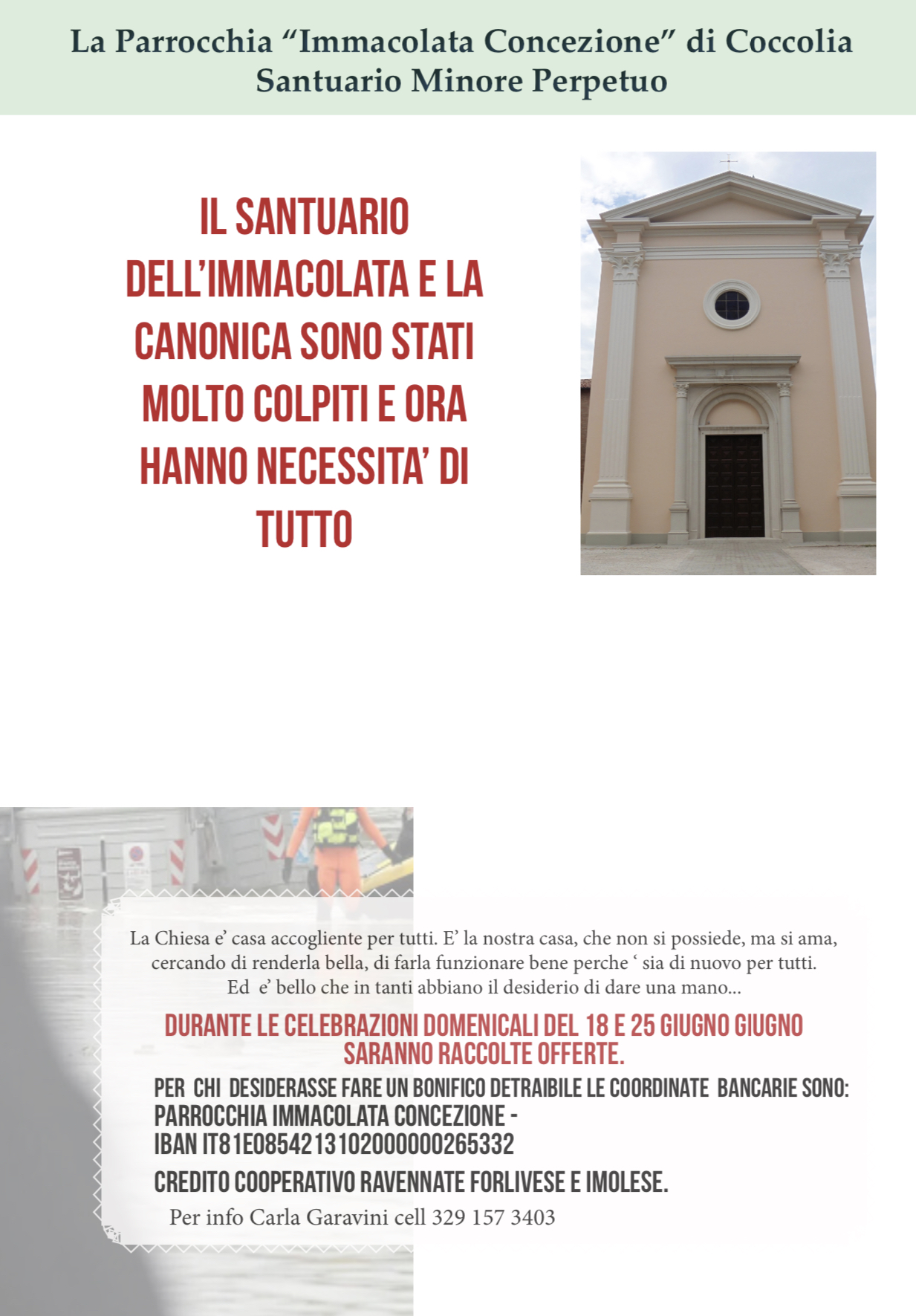 richiesta aiuto per Santuario Coccolia
